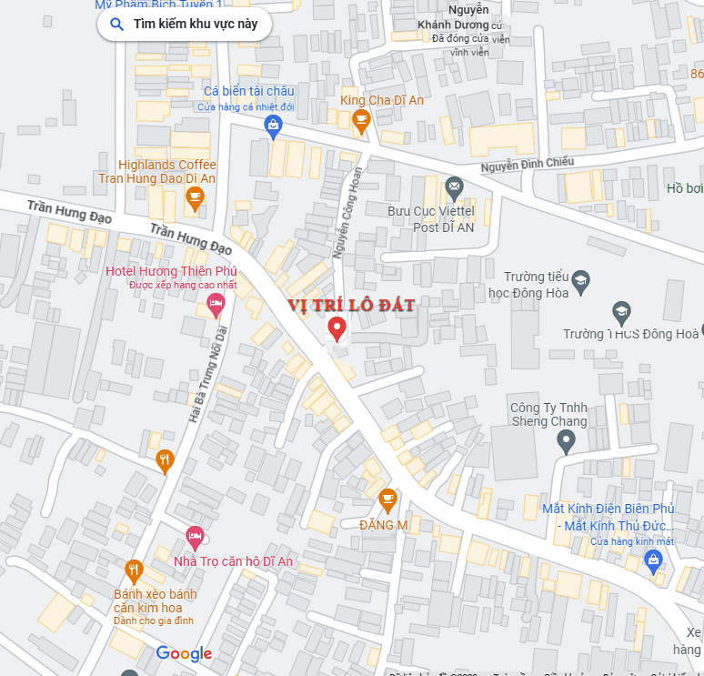 đất mặt tiền đường Nguyễn Công Hoan Dĩ An Bình Dương