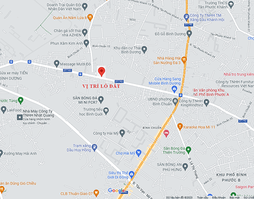 đất thổ cư mặt tiền đường ĐT743 Bình Phước A Bình Chuẩn Thuận An Bình Dương